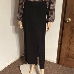 Elegant Black Button-Down Skirt